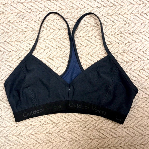 Outdoor Voices Other - Outdoor Voices navy/black Steeplechase bra